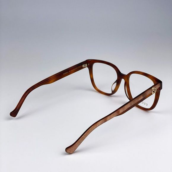 Gucci GG1305OA 003 Eyeglasses Havana Crystal Square Women - Picture 8 of 14